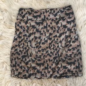 Leopard print mini skirt